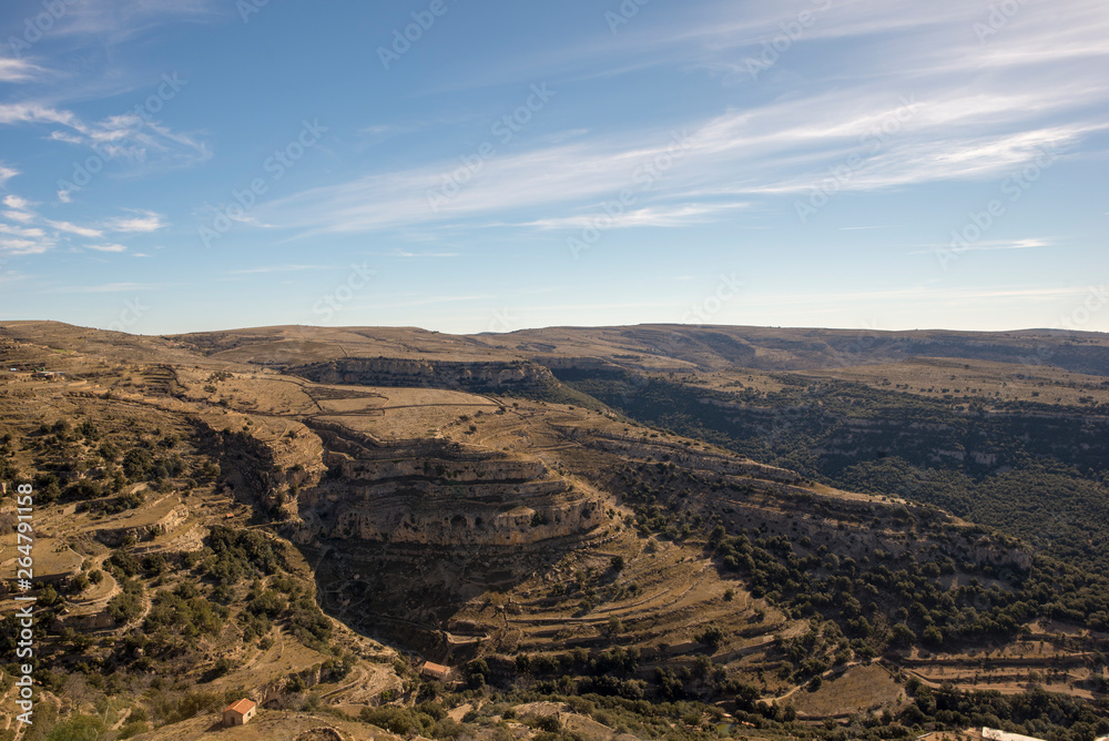 Beautiful landscape next to the village of Ares del maestre Beautiful landscape next to the village of Ares del maestre