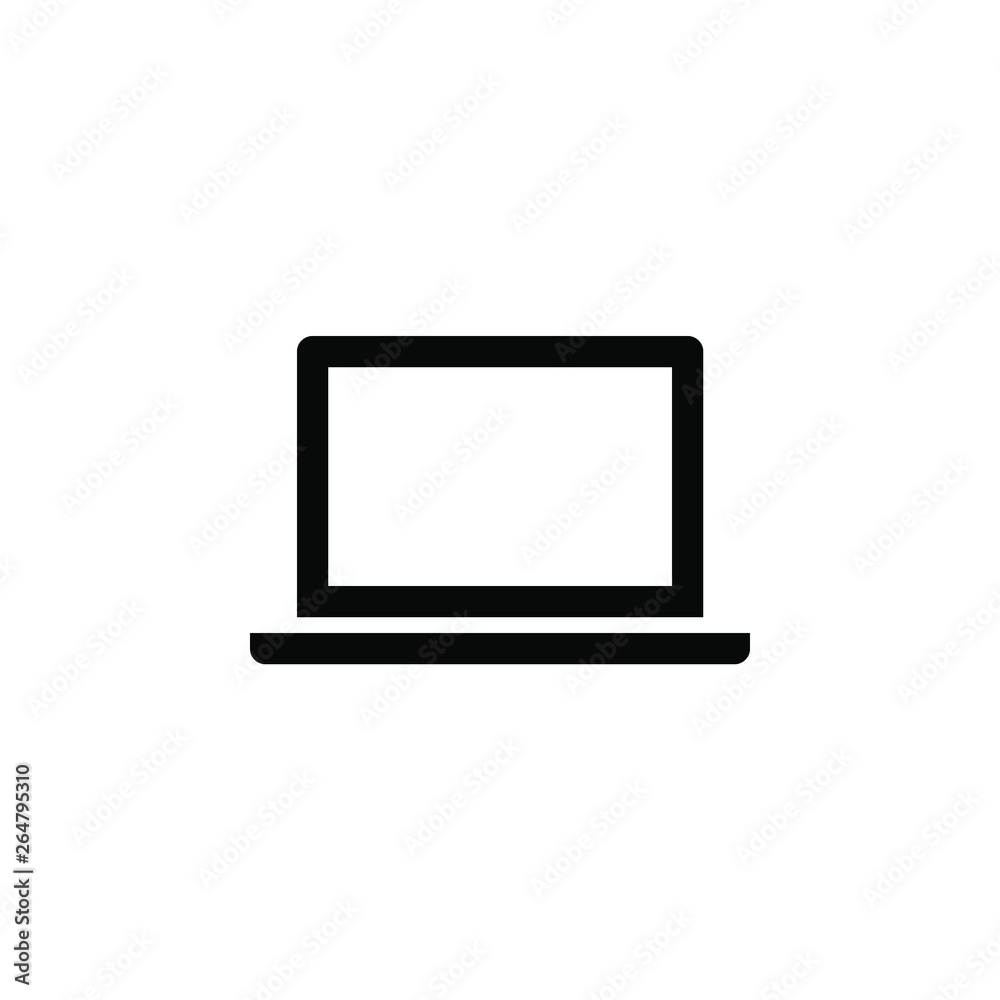 Laptop vector border icon. This icon use for admin panels, website, interfaces, mobile apps Laptop vector border icon. This icon use for admin panels, website, interfaces, mobile apps