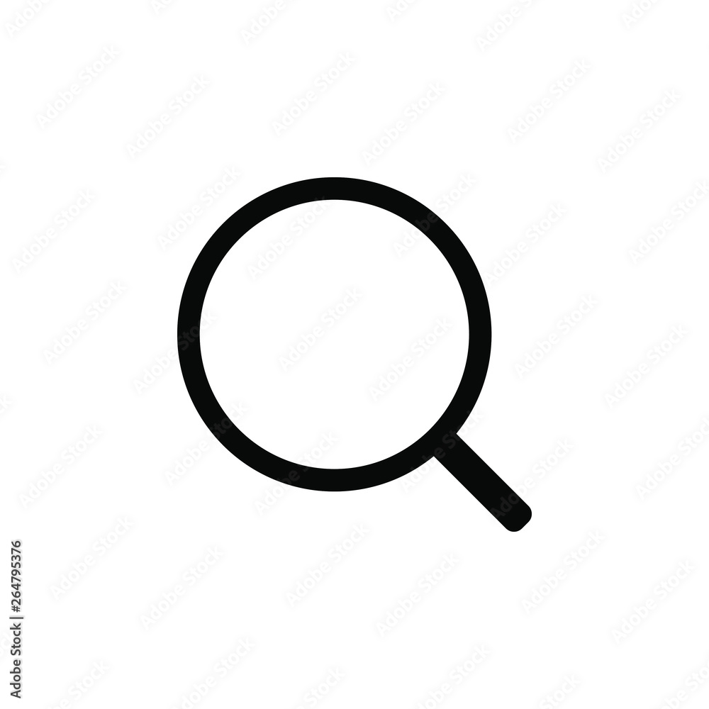 Magnifying Glass vector border icon. This icon use for admin panels, website, interfaces, mobile apps Magnifying Glass vector border icon. This icon use for admin panels, website, interfaces, mobile apps