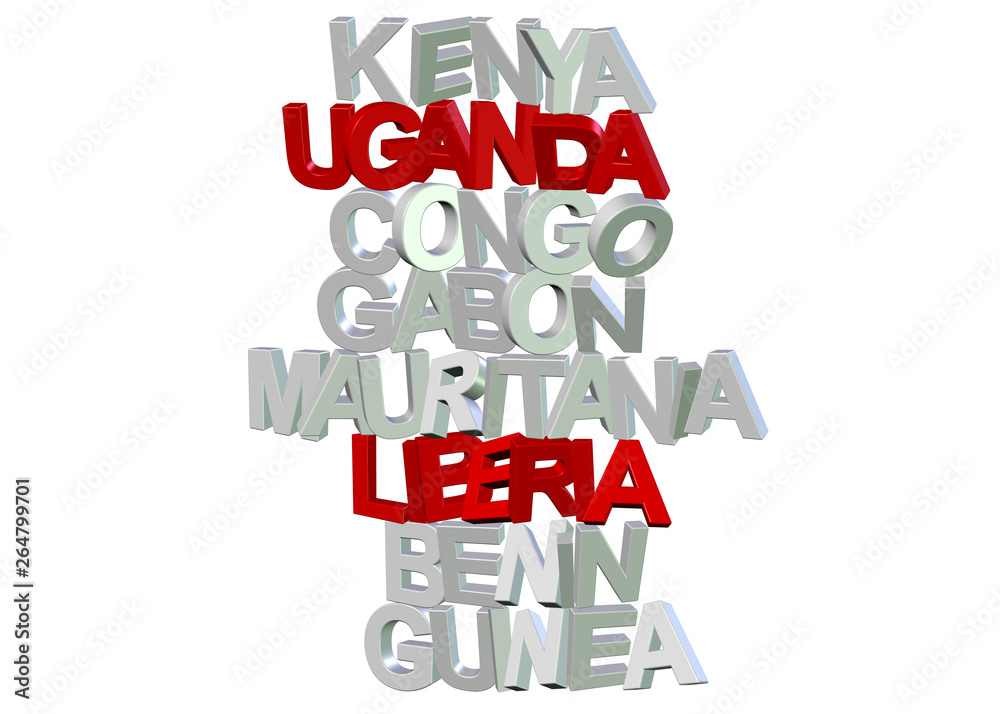 Fototapeta premium Uganda end liberia