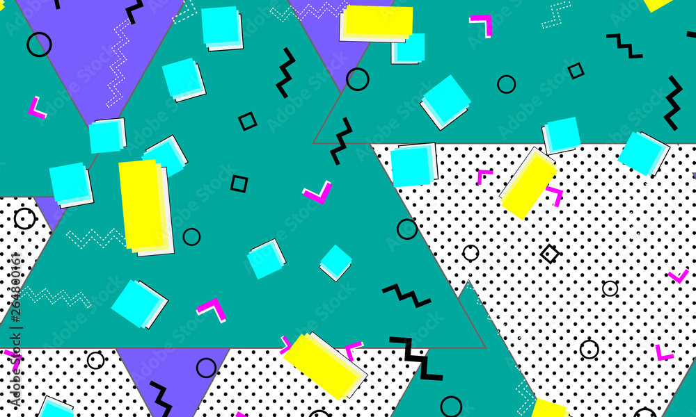 Pop art color background. Memphis pattern Pop art color background. Memphis pattern