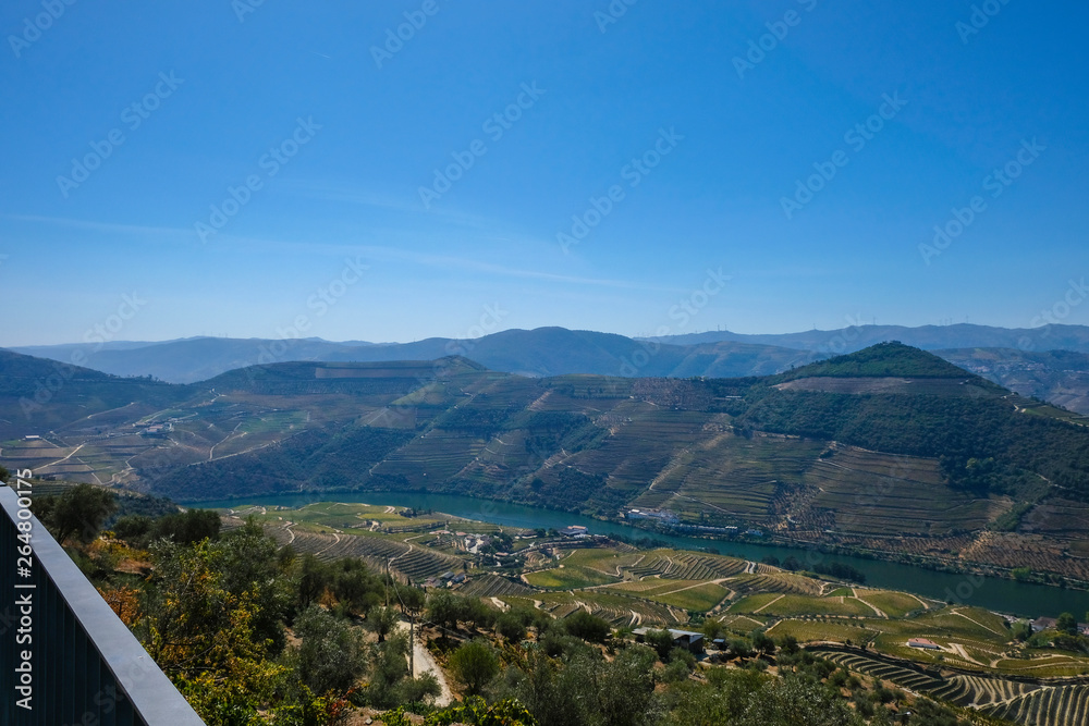 Portugal, Douro Region, Pinhao, the Douro River at Valley of Fire - Vale do Inferno - UNESCO World Heritage