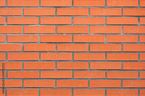 Red Brick wall for background or texture. New red brick wall texture background