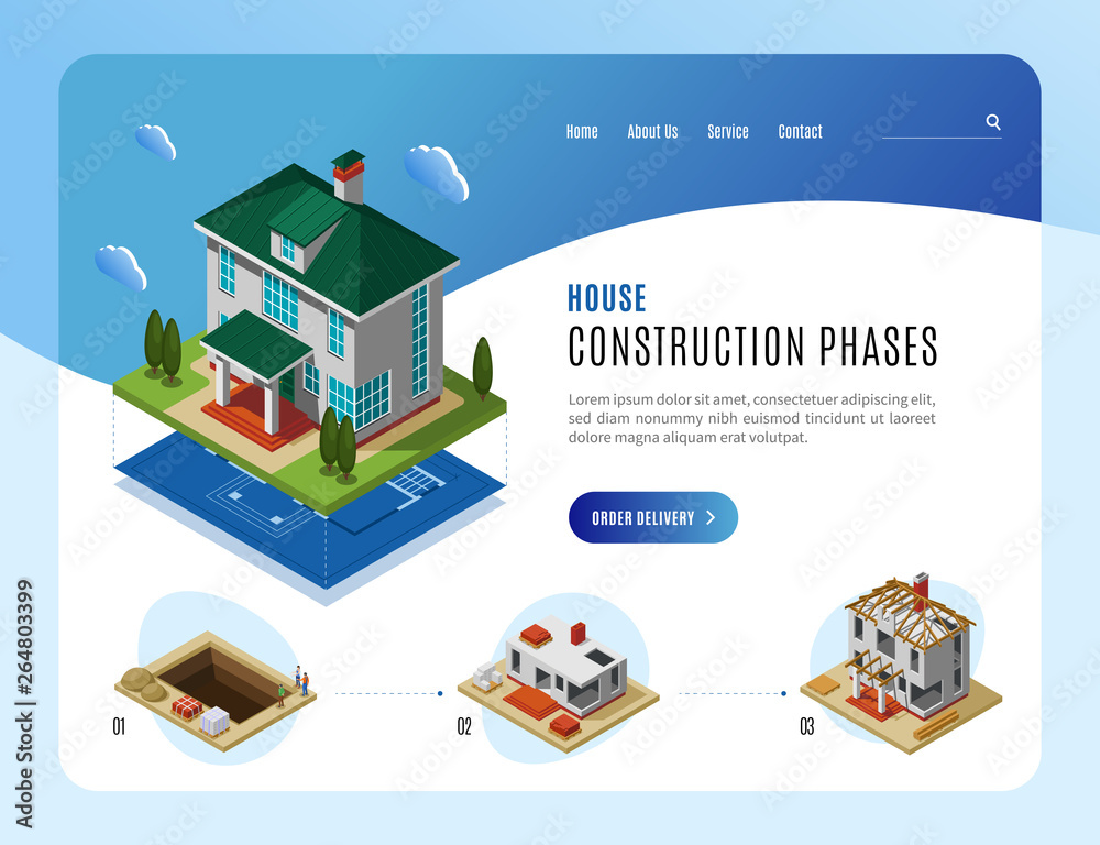 House Construction Phases Landing Page