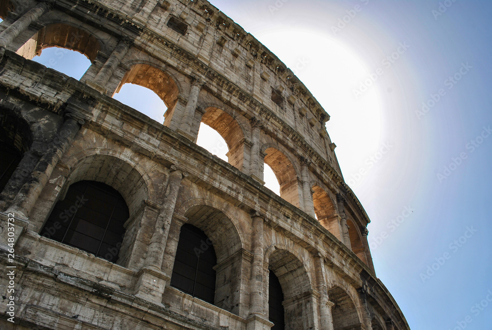 A look to coliseum in rome