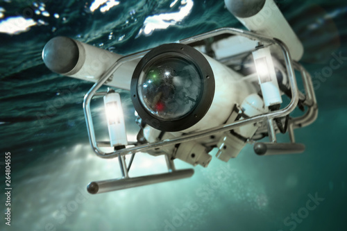 deep sea diving robot composing