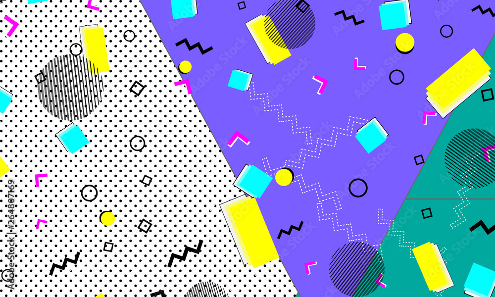 Pop art color background. Memphis pattern Pop art color background. Memphis pattern
