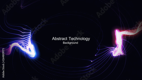 abstract technology background with light effect