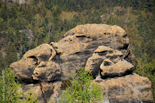 Felsen in Form eines Dackel in der Jonsdorfer Felsenstadt