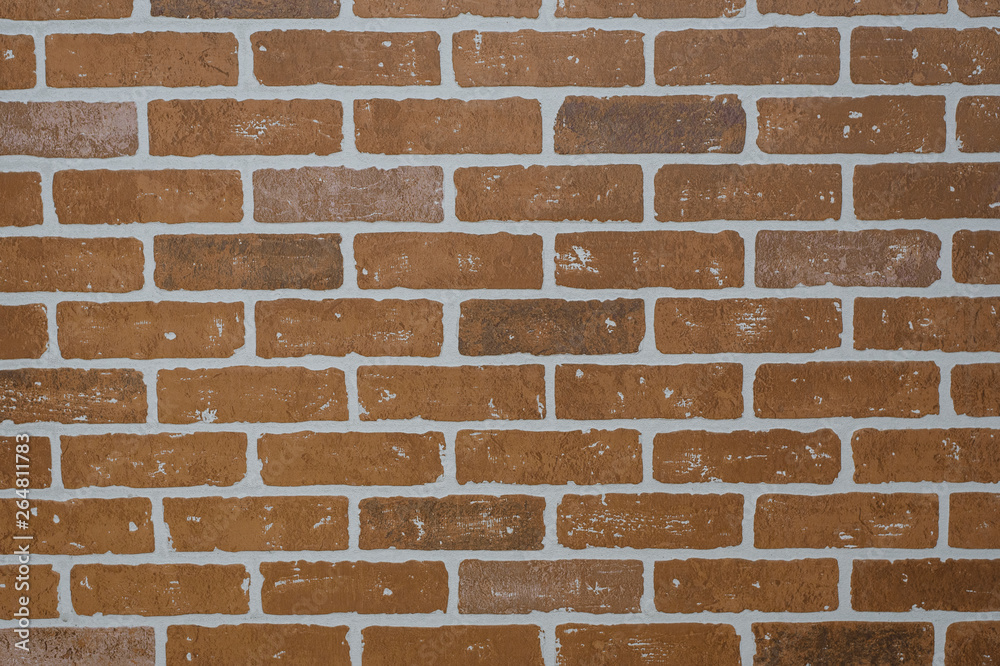 Fototapeta premium Red brick wall. stone wall texture