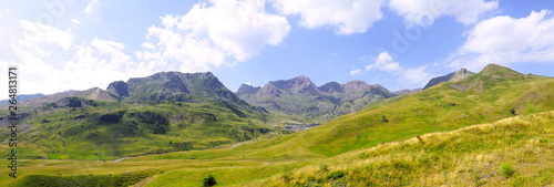 panoramic view from the Aubisque pass, mountain pass of the French Central Pyrenees, culminating at 1,709 meters. Nouvelle Aquitaine region photo