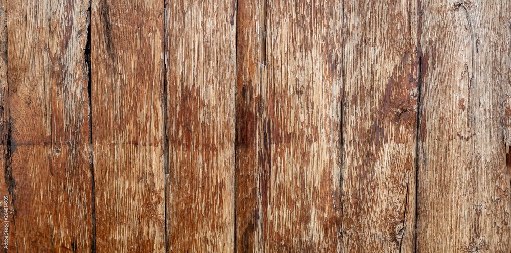 Fototapeta premium Brownish Old Weathered Wooden Panels