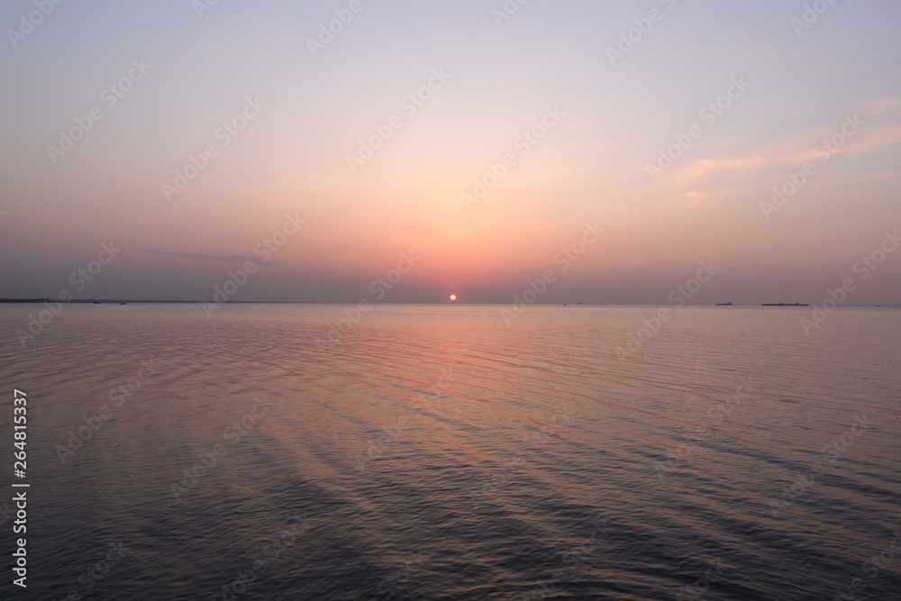 sunset, sea, sun, sky, water