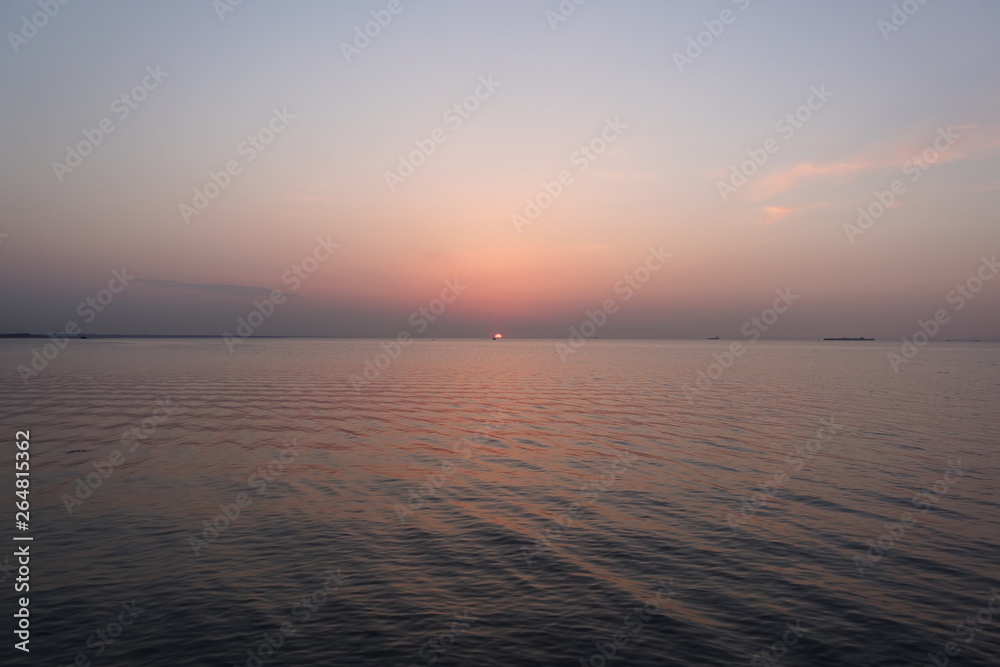 sunset, sea, sun, sky, water