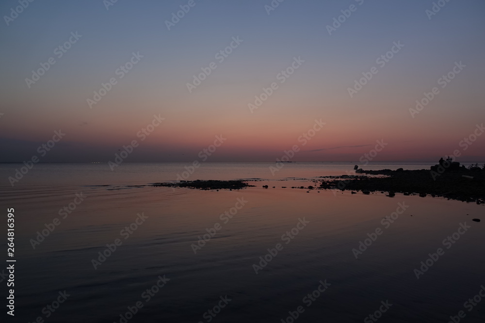 sunset, sea, sky, beach