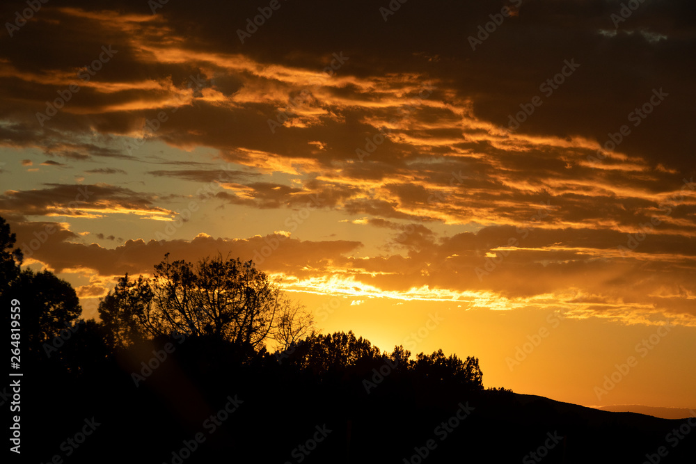 Fototapeta premium Brilliant Orange & Yellow Sunset
