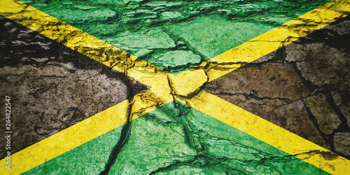 Flag of Jamaica, background, texture.