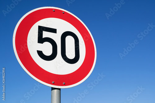 German road sign: speed limit 50 km/h