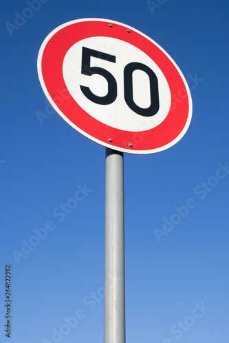 German road sign: speed limit 50 km/h