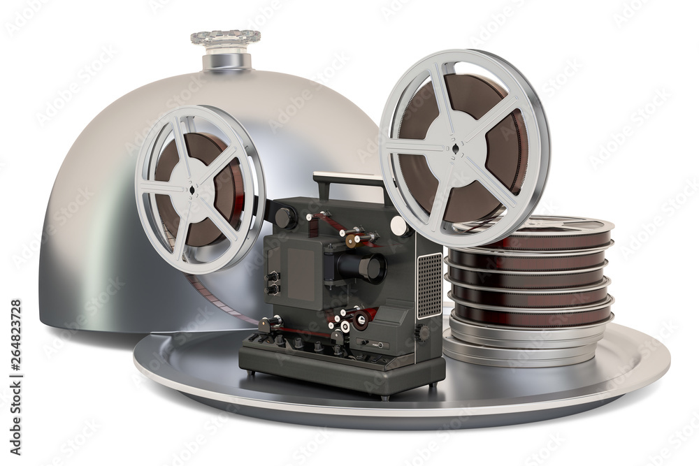 Obraz premium Presentation of new movie or film concept. 3D rendering