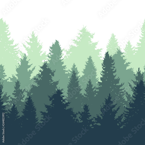 fir trees seamless pattern