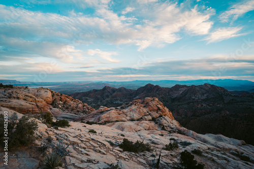 Sunset view over Yant Flats in Utah