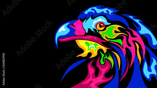 The abstract stylization of the eagle