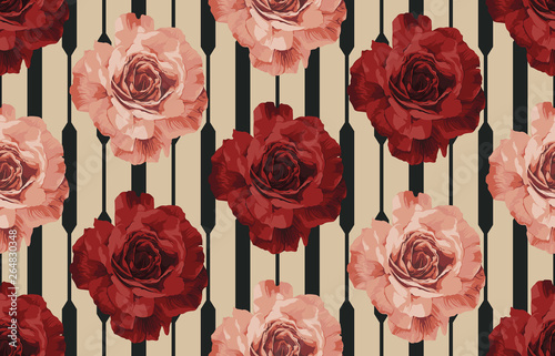 Fototapeta Naklejka Na Ścianę i Meble -  Vintage Beautiful and trendy Seamless Pattern design in super high resolution. Pattern Decoration Texture. Vintage Style Design for Fabric Print, Wallpaper Background.