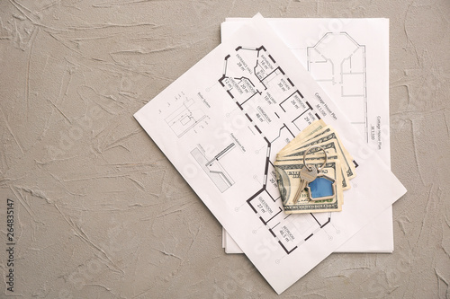 Drawings of house, key and ...