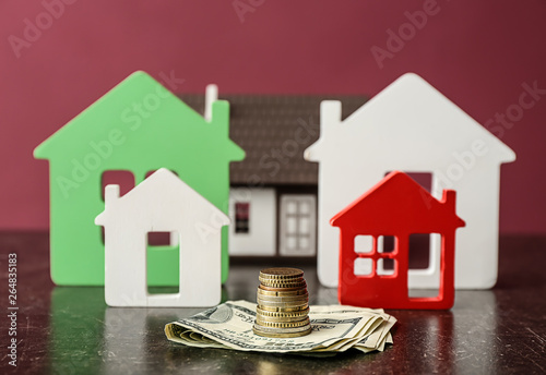 Figures of houses and money...