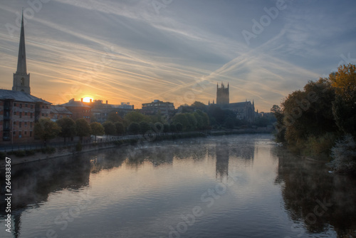 Sunrise over Worcester UK  photo