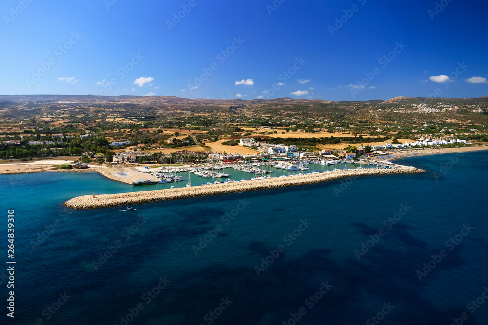 Cyprus, aerial view of Latchi marina