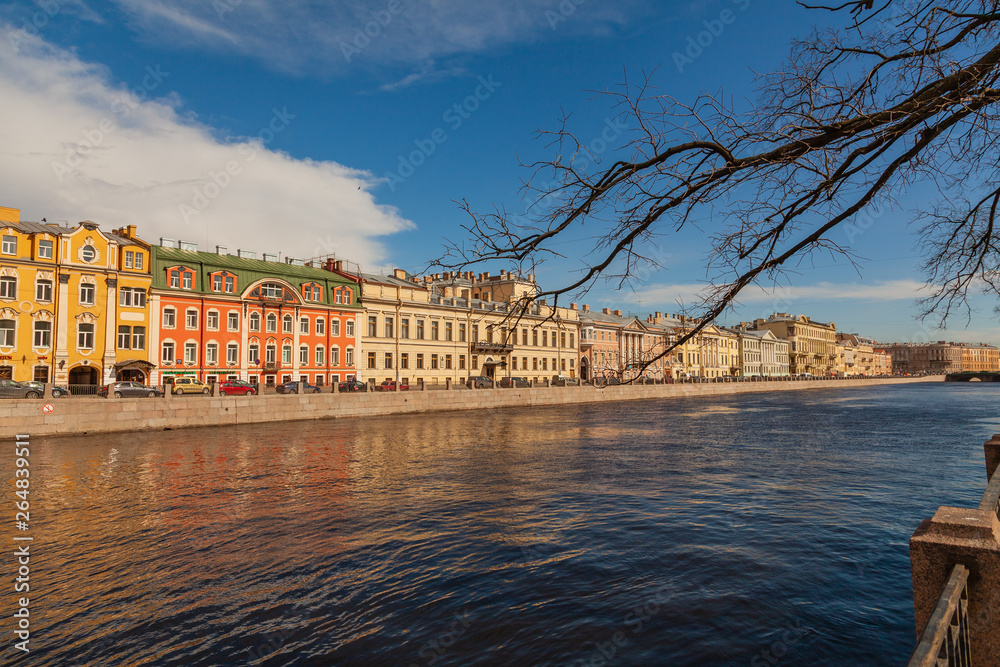 This is the city of St. Petersburg. The Northern capital of Russia. This is the canal embankment on a spring day.
