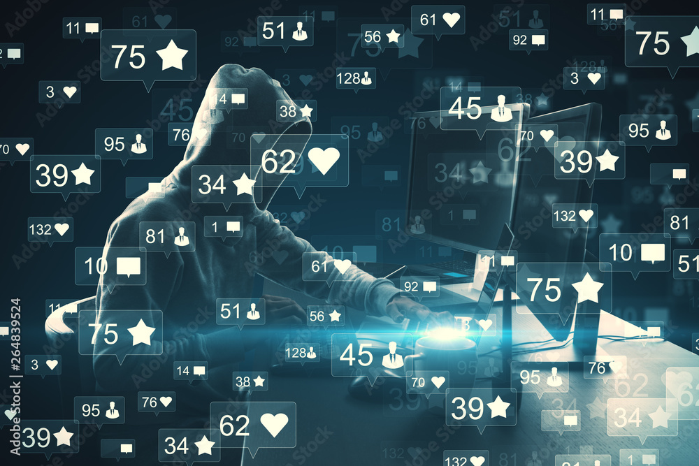 Obraz premium Cyberspace and communication concept