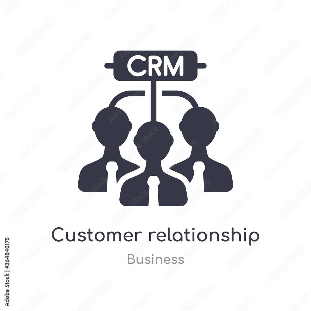 customer relationship management outline icon. isolated line vector illustration from business collection. editable thin stroke customer relationship management icon on white background customer relationship management outline icon. isolated line vector illustration from business collection. editable thin stroke customer relationship management icon on white background