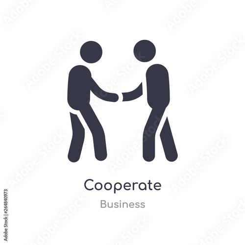 cooperate outline icon. isolated line vector illustration from business collection. editable thin stroke cooperate icon on white background