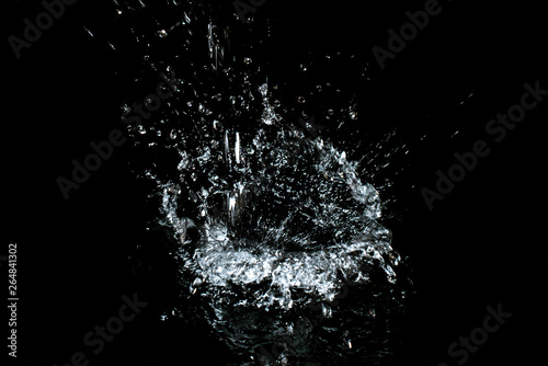 Splash of water. Isolate on black background