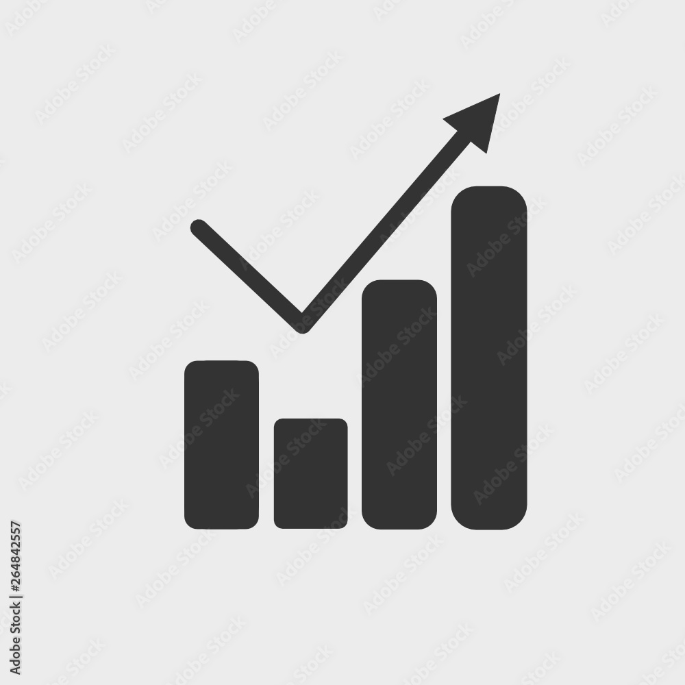business chart with arrow vector business chart with arrow vector