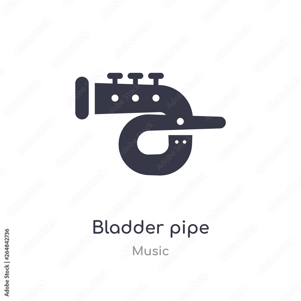 bladder pipe outline icon. isolated line vector illustration from music collection. editable thin stroke bladder pipe icon on white background bladder pipe outline icon. isolated line vector illustration from music collection. editable thin stroke bladder pipe icon on white background