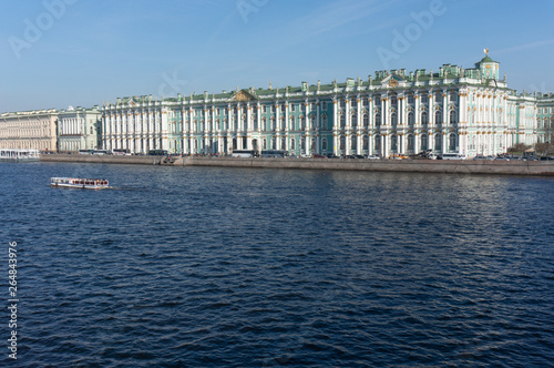 Winter palace in sun summer day. Petersburg. Russia. © Vitalii