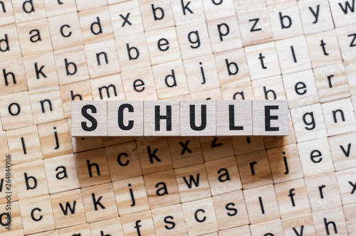 Schule - word School on german language,word concept