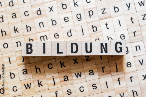 Bildung - word Education on german language,word concept