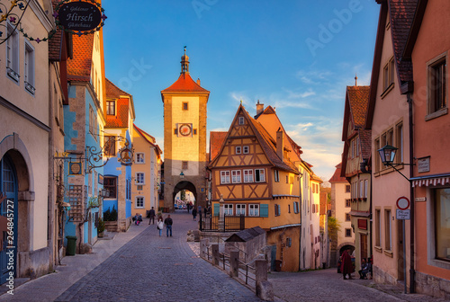 Symbolic view of the medieval town Rothenburg ob der Tauber