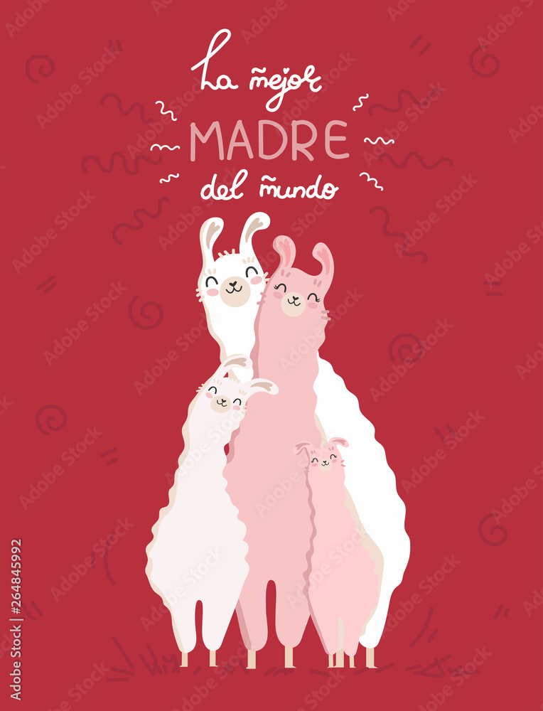 Vetor de La Mejor Madre Del Mundo. The Best Mom In The World in spanish