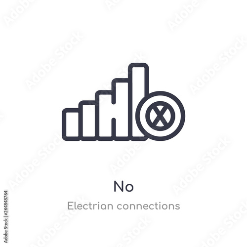 no outline icon. isolated line vector illustration from electrian connections collection. editable thin stroke no icon on white background