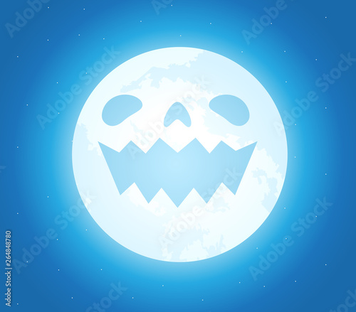 The Halloween Moon is laughing evil
