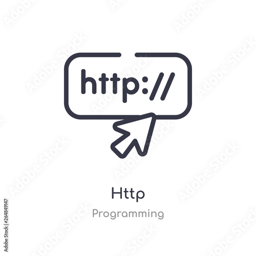 http outline icon. isolated line vector illustration from programming collection. editable thin stroke http icon on white background photo