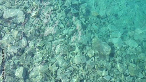Beautiful clear clear water on sunny day