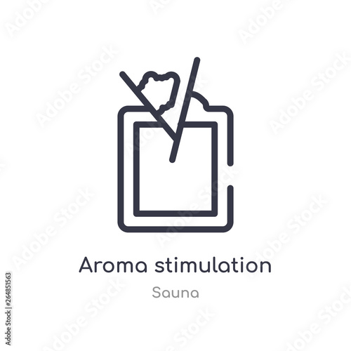 aroma stimulation outline icon. isolated line vector illustration from sauna collection. editable thin stroke aroma stimulation icon on white background