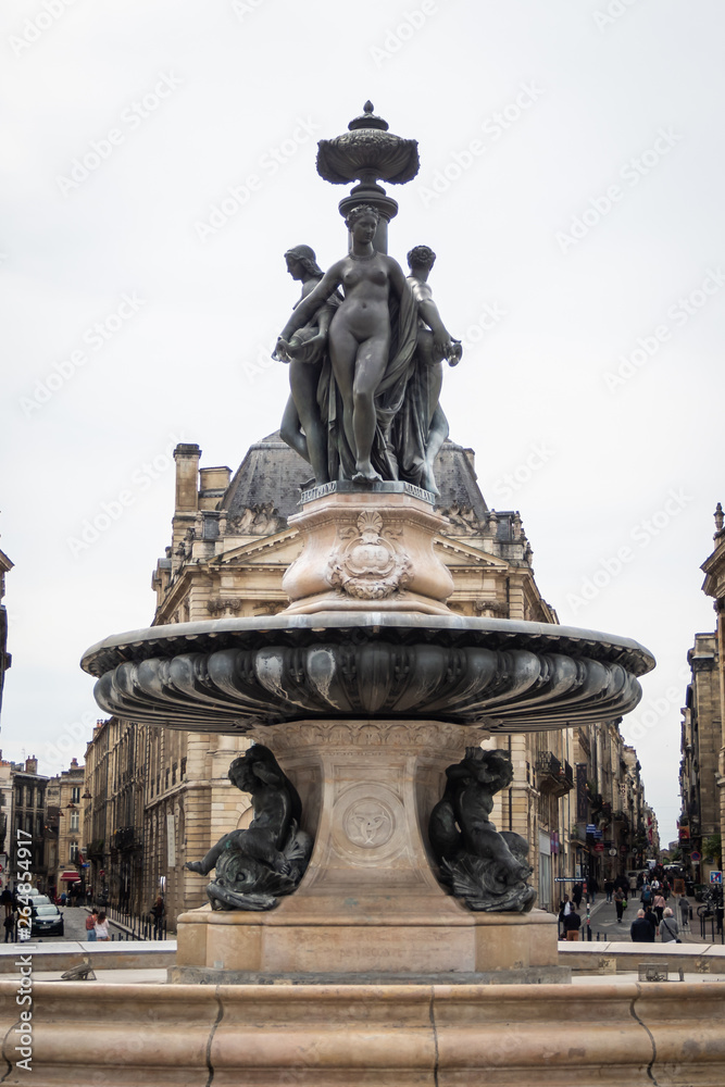 Statue of the Fountain of the Place of the Bourse